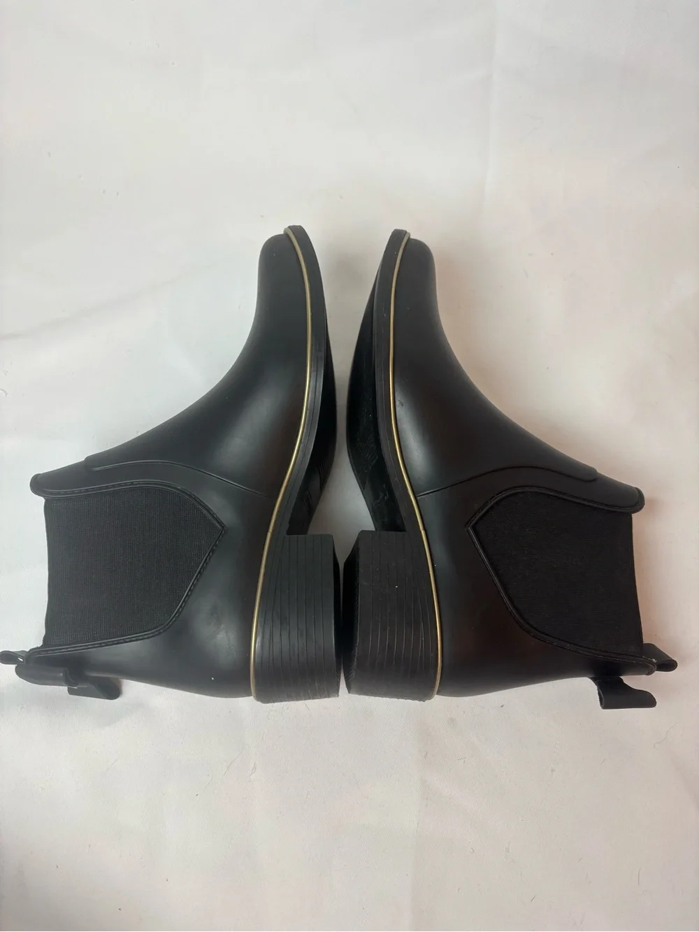 Kate Spade Sedgwick Solstice Rain Boots Chelsea Booties Black Rubber Women’s 9